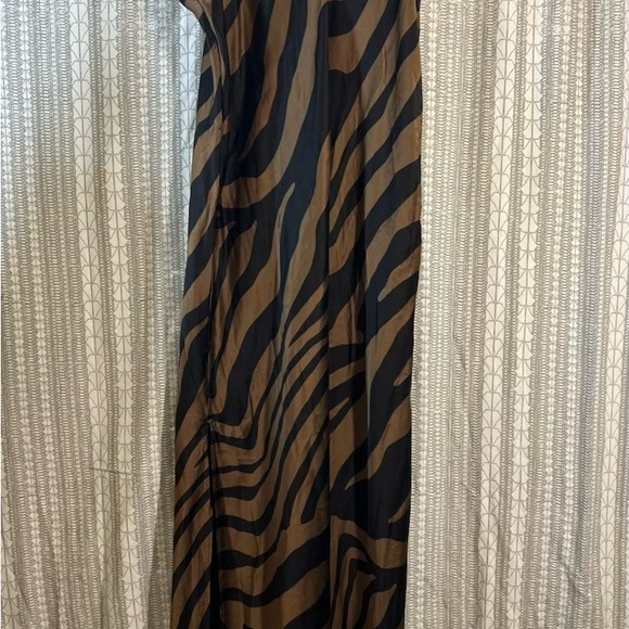Banana Republic Brown and Black Zebra-Stripe Maxi Dress - Picture 2 of 5